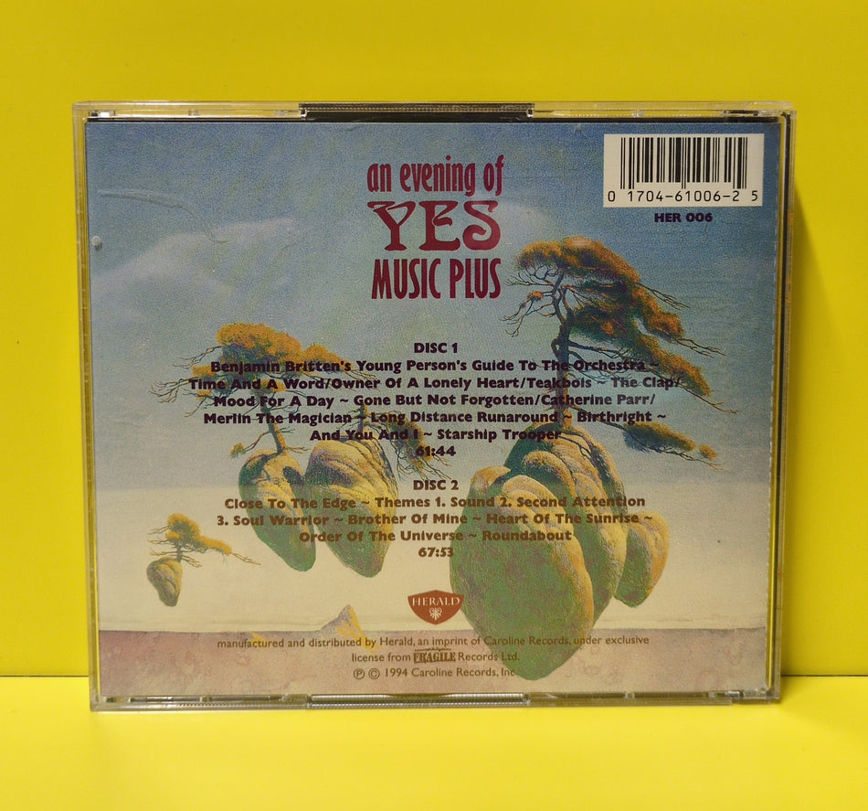 Anderson Bruford Wakeman Howe - An Evening Of Yes Music Plus - 1994 - HER 006 Used - EX - 2xCD