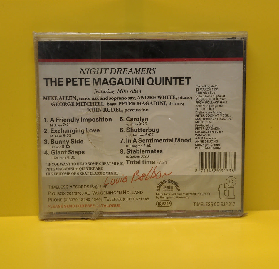 The Pete Magadini Quintet Featuring Mike Allen - Night Dreamers - 1991 - CD SJP 317 New - Sealed - CDs