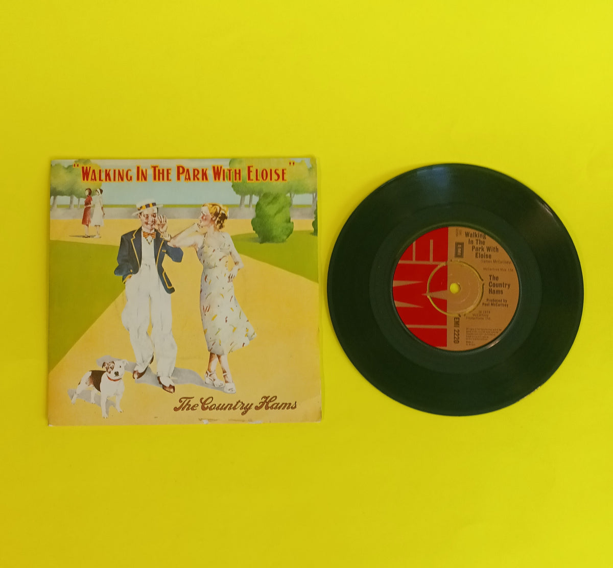 The Country Hams - Walking In the Park With Eloise (UK Punch Out Label 7") - 1974 - EMI 2220 Used - VG++ - Vinyl