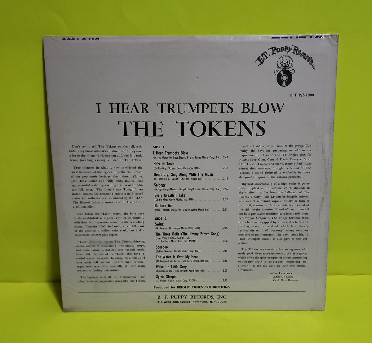 The Tokens - I Hear Trumpets Blow - 1966 - BTP 1000 New - Sealed - Vinyl
