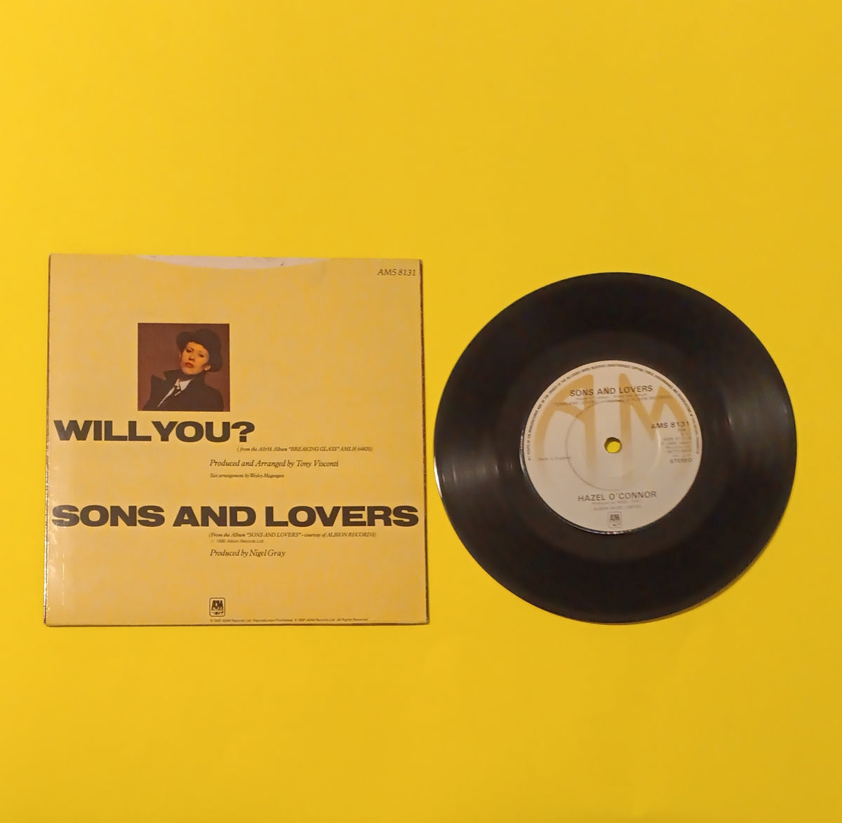 Hazel O'Connor - Will You? / Sons and Lovers - 1981 - AMS 8131 Used - EX - 7" Vinyl