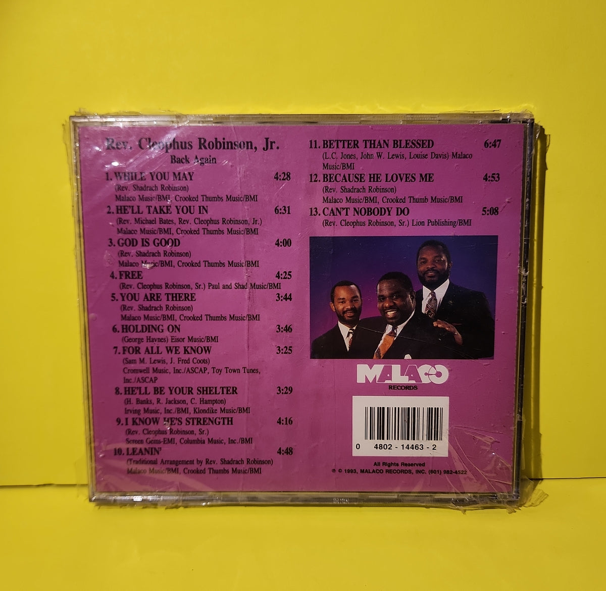 Rev. Cleophus Robinson, Jr. - Back Again - 1993 - MCD 4483 New - Sealed - CDs