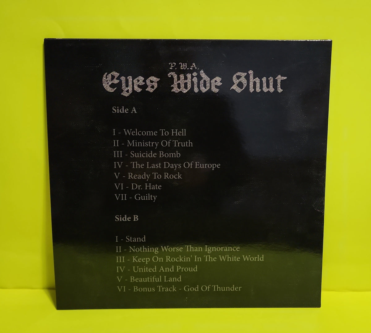 P.W.A. - Eyes Wide Shut (Limited Edition Blue Color) - 2020 - New - NM - Vinyl