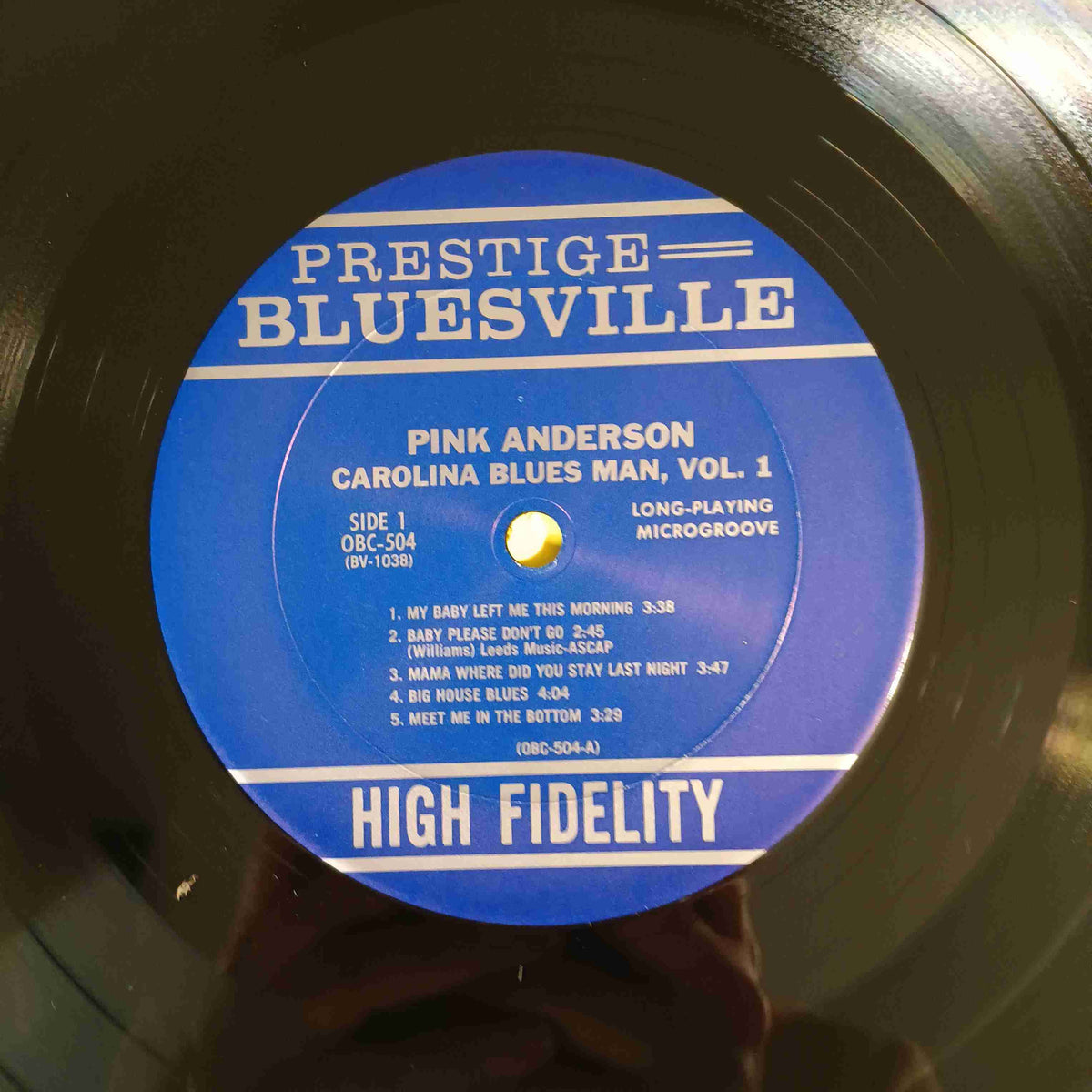 Pink Anderson - Volume 1 Carolina Blues Man / Remaster w. Shrink - 1984 - OBC-504 Used - EX - Vinyl