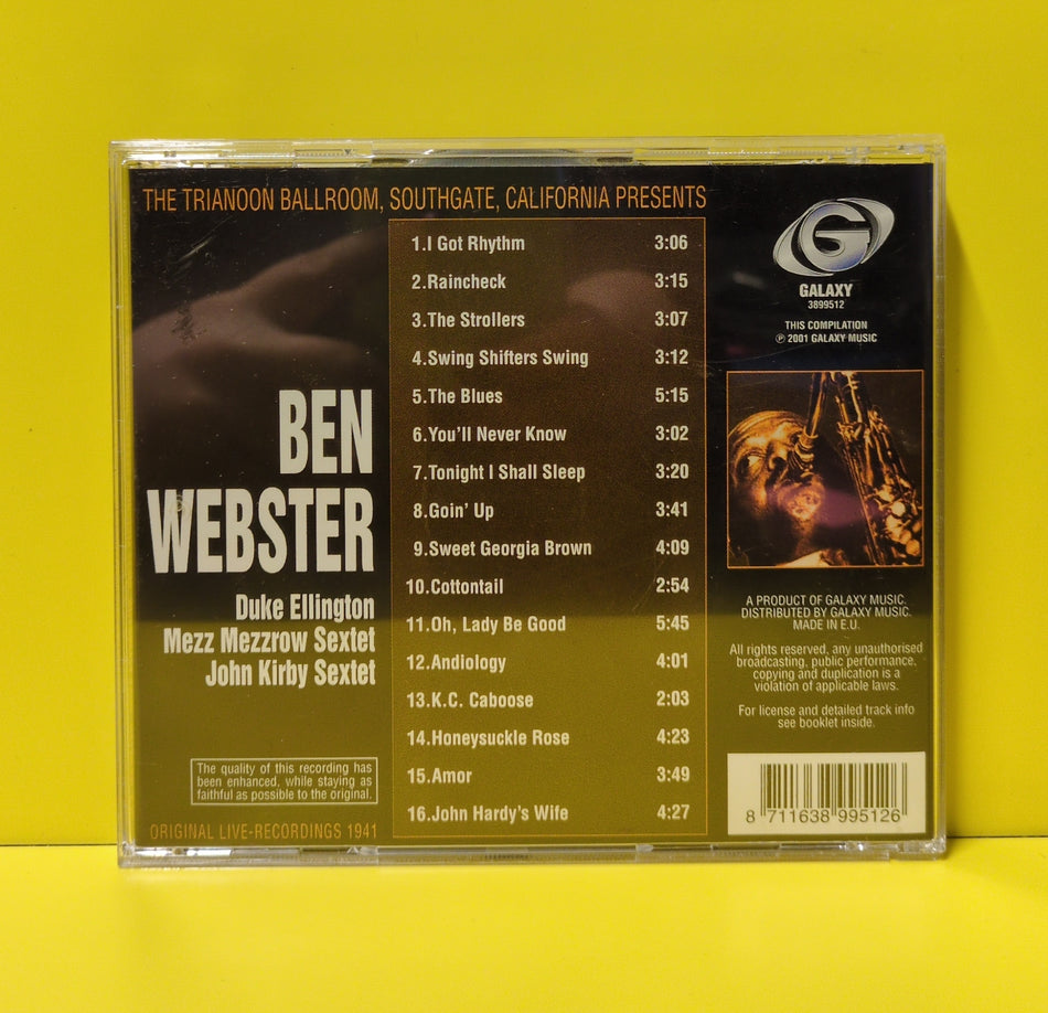 Ben Webster, Duke Ellington, Mezz Mezzrow Sextet, John Kirby Sextet - The Trianoon Ballroom Southgate, California Presents Ben Webster, Duke Ellington, Mezz Mezzrow Sextet, John Kirby Sextet - 2001 - 3899512 Used - EX - CDs