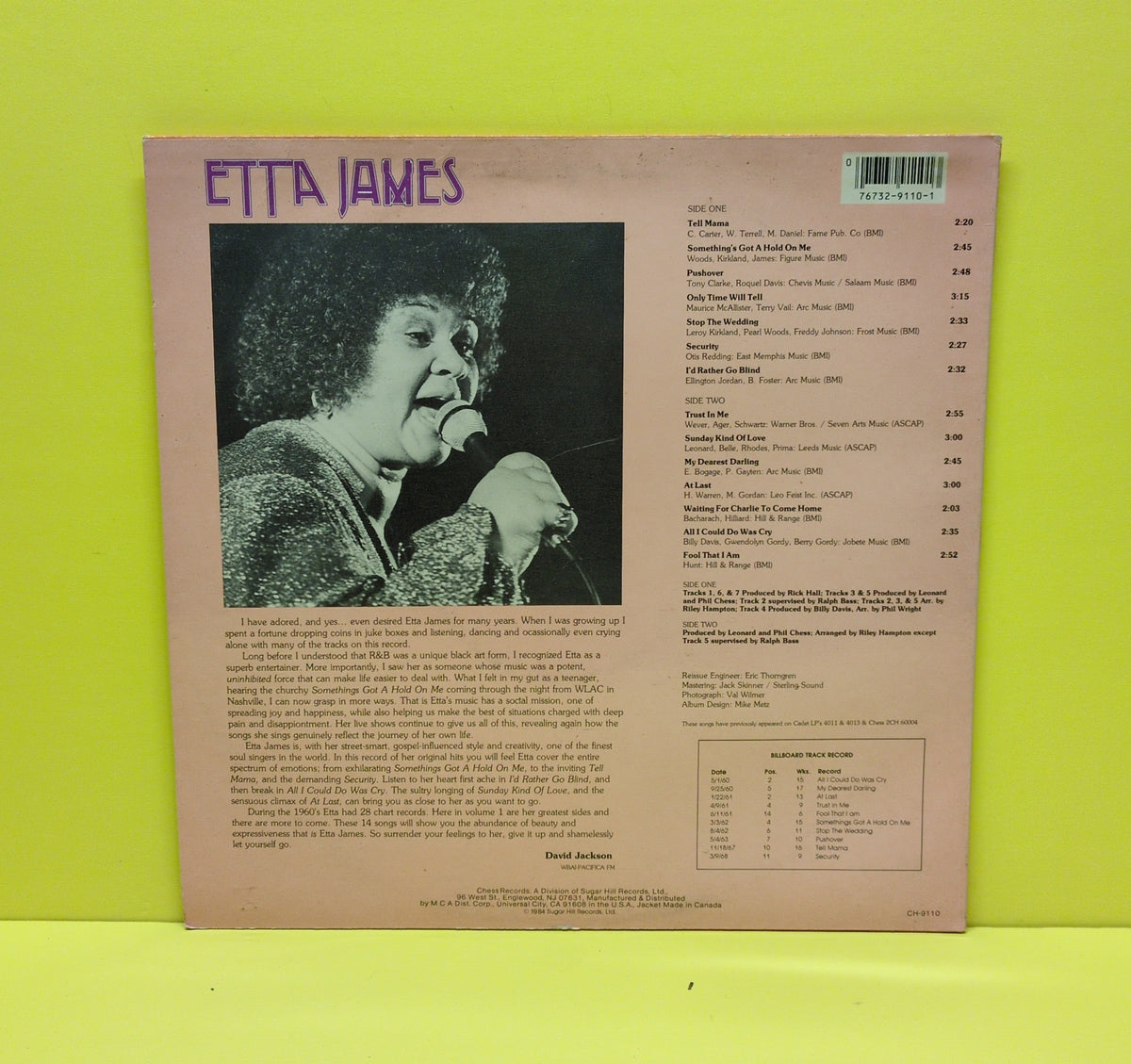Etta James - Her Greatest Sides Volume One - 1983 - CH-9110 Used - EX - Vinyl