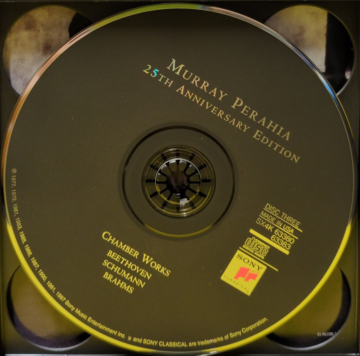 Murray Perahia - 25th Anniversary Edition - 1997 - SX4K 63380 Used - EX - 4xCD Set
