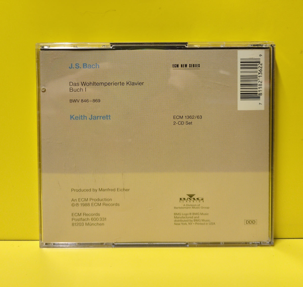 J.S. Bach, Keith Jarrett - Das Wohltemperierte Klavier Buch I - 1988 - ECM New Series 1362/63 Used - EX - 2xCD
