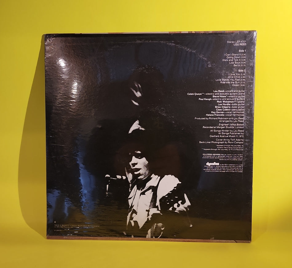 Lou Reed  - Lou Reed  - 1972 - LSP-4701 New - Sealed - Vinyl