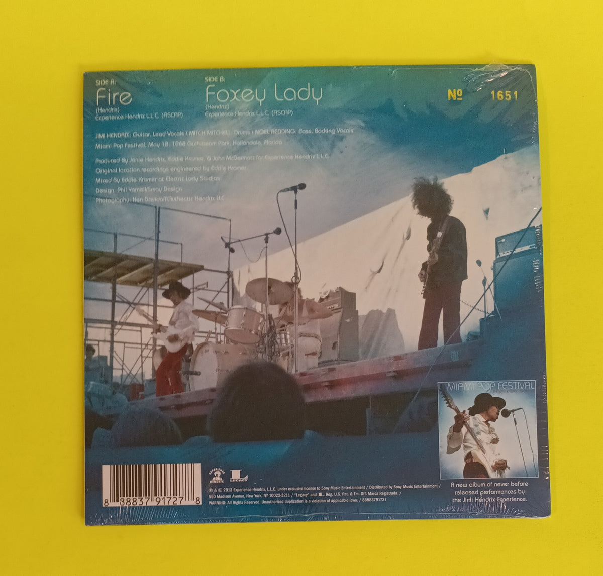 The Jimi Hendrix Experience - Fire / Foxey Lady (Miami Pop Festival) #ed 7" - 2013 - 88883791727 New - Sealed - Vinyl