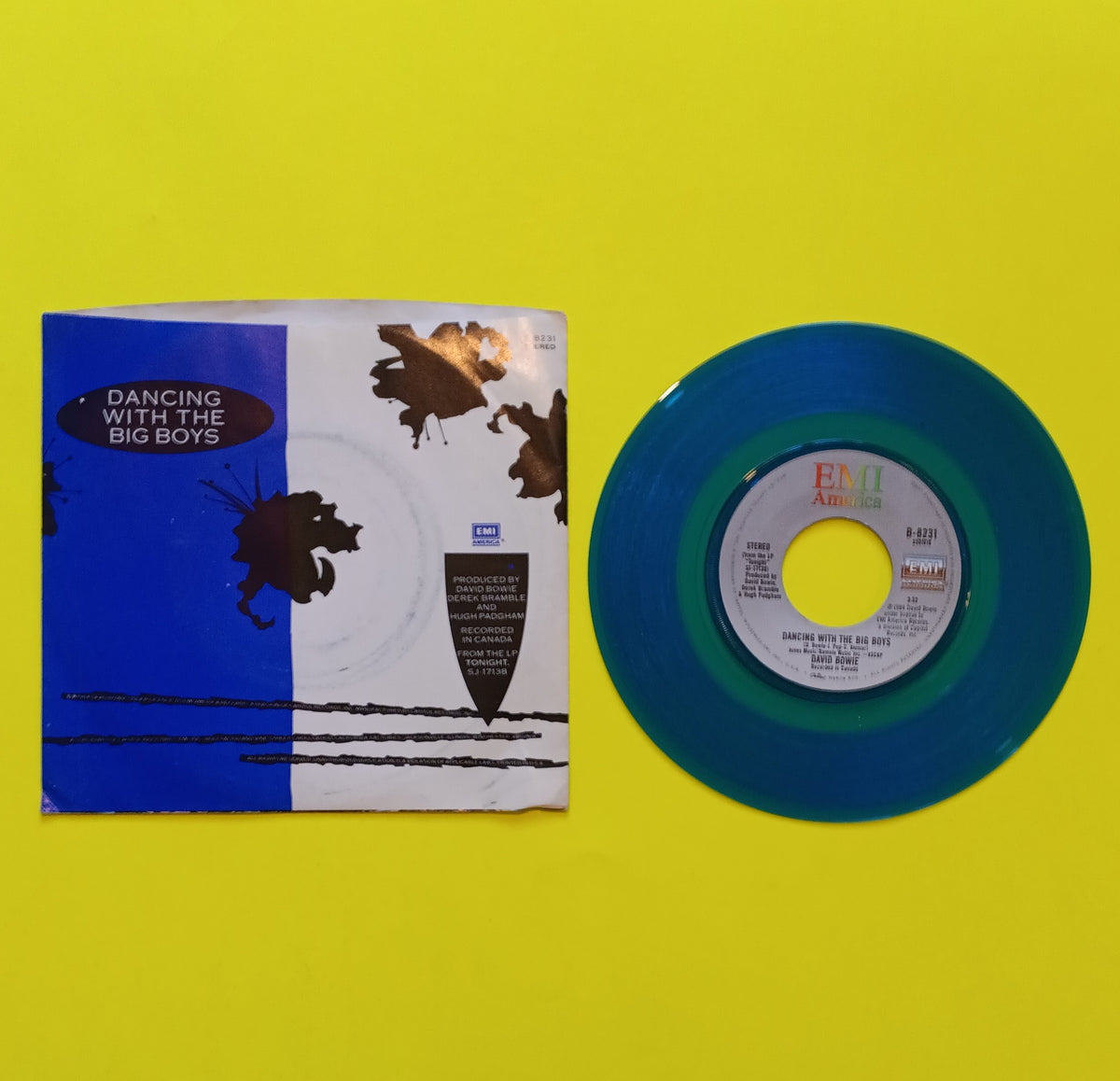 David Bowie - Blue Jean / Dancing with the Big Boys BLUE VINYL - 1984 - B-8231 Used - VG++ - Vinyl