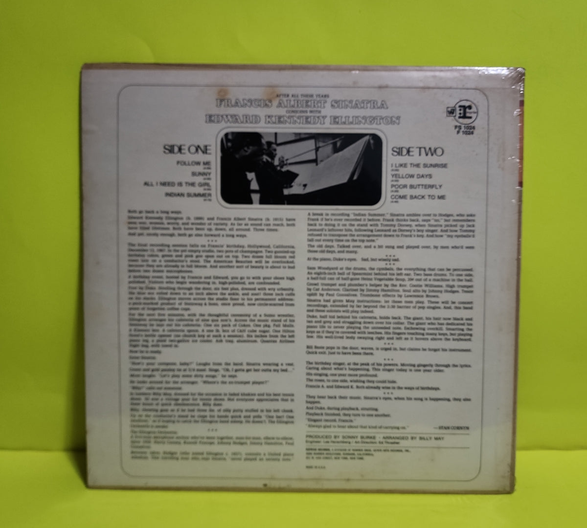 Francis Albert Sinatra & Edward Kennedy Ellington  - Francis A. & Edward K. - 1968 - FS 1024 New - Sealed - Vinyl