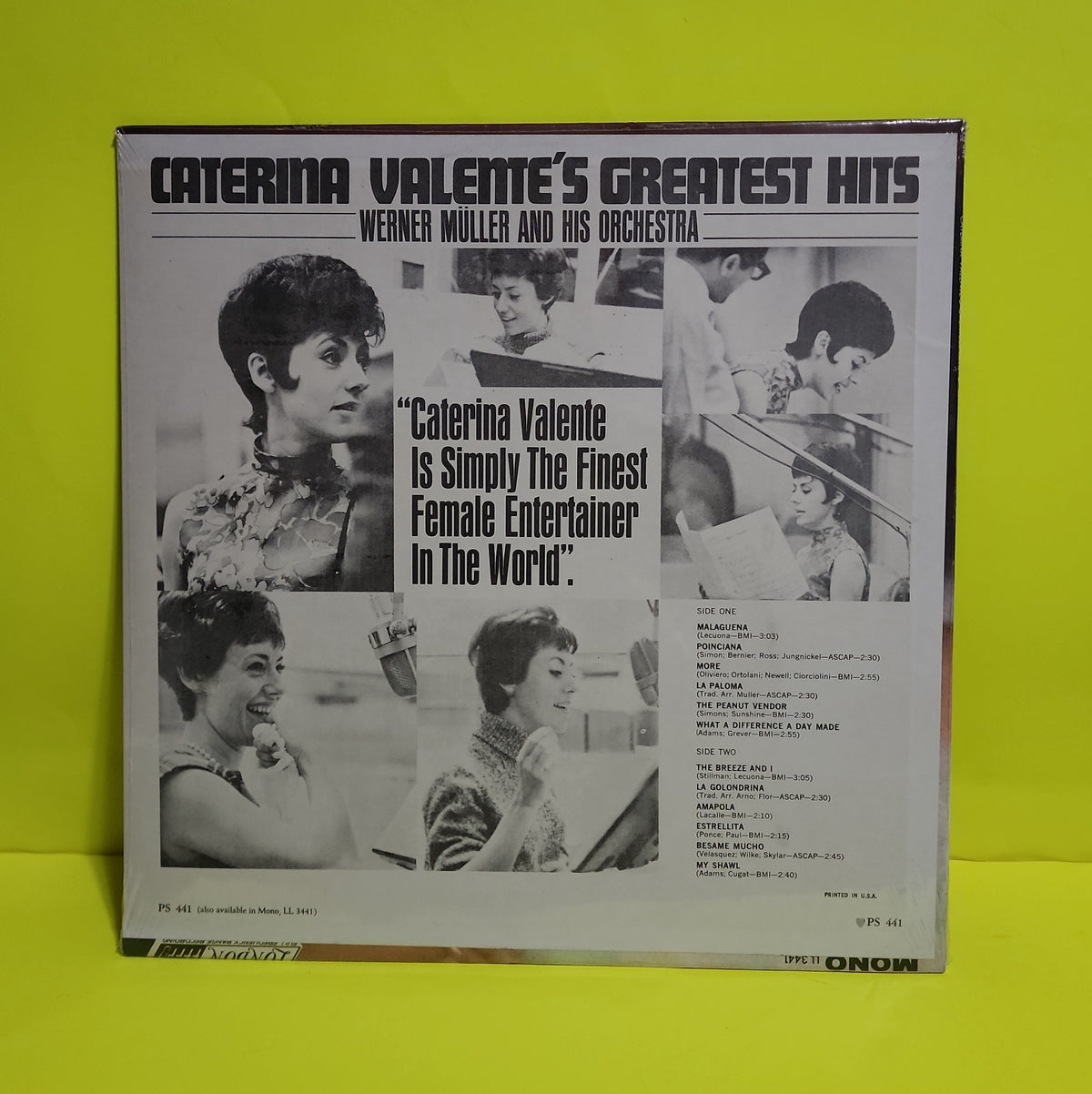 Caterina Valente - Caterina Valente's Greatest Hits. - 1965 - PS 441 New - Sealed - Vinyl