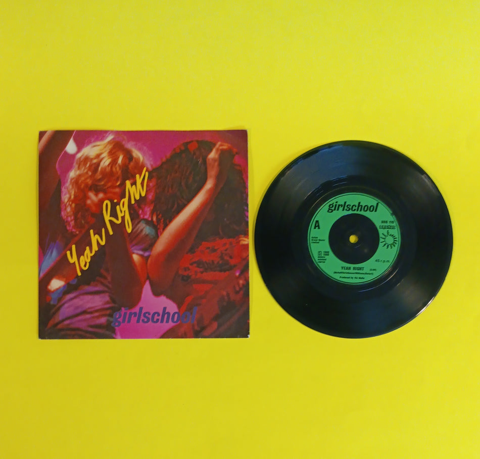 Girlschool - Yeah Right / The Hunter (UK 7") - 1980 - BRO 110 Used - EX - Vinyl