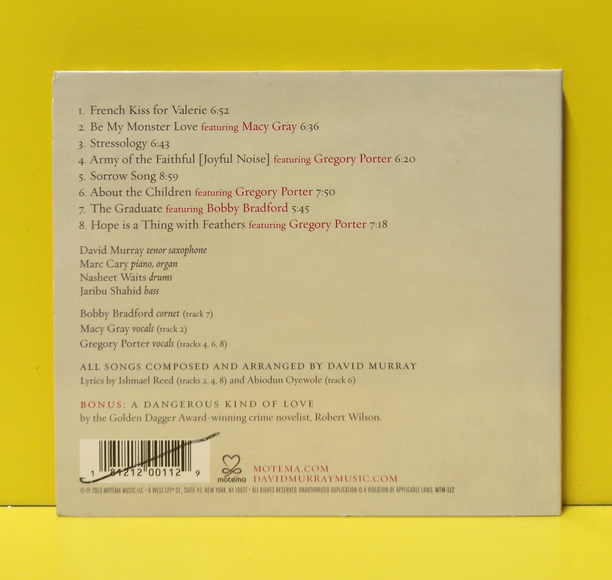 David Murray Infinity Quartet - Be My Monster Love - 2013 - MTM-112 Used - EX - CDs