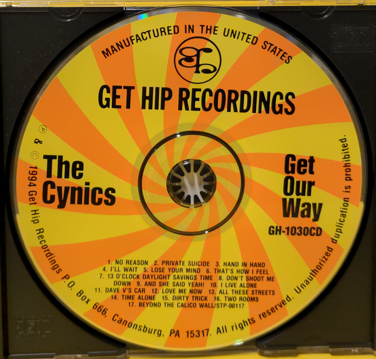 The Cynics - Get Our Way - 1994 - GH 1030CD Used - VG++ - CDs