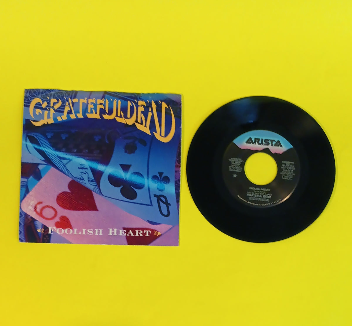 The Grateful Dead - Foolish Heart (Promo 7" Misprint) - 1989 - AS1 9899 Used - VG++ - Vinyl
