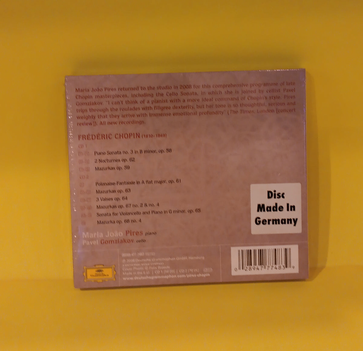 Chopin / Maria João Pires - Chopin 2 CD Set - 2008 - 477 7483 New - Sealed - CDs