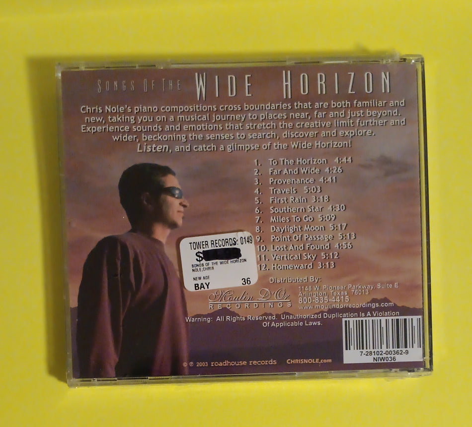 Chris Nole - Songs of the Wide Horizon - 2003 - NIW036 New - Sealed - CDs