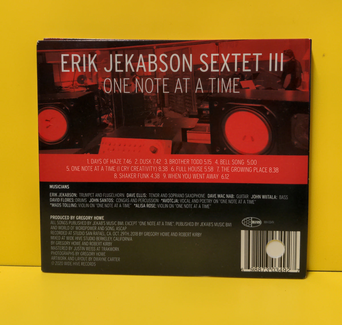 Erik Jekabson Sextet III - One Note At A Time  - 2020 - WH-0349 Used - EX - CDs