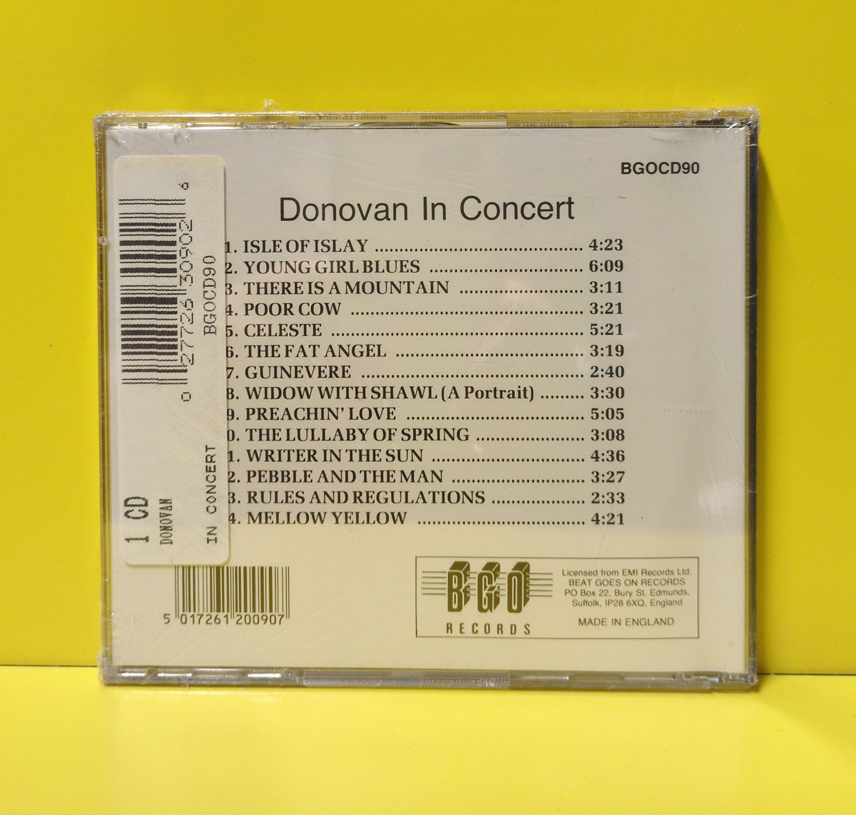 Donovan  - In Concert  - 1990 - BGOCD90 New - Sealed - CDs - Reissue