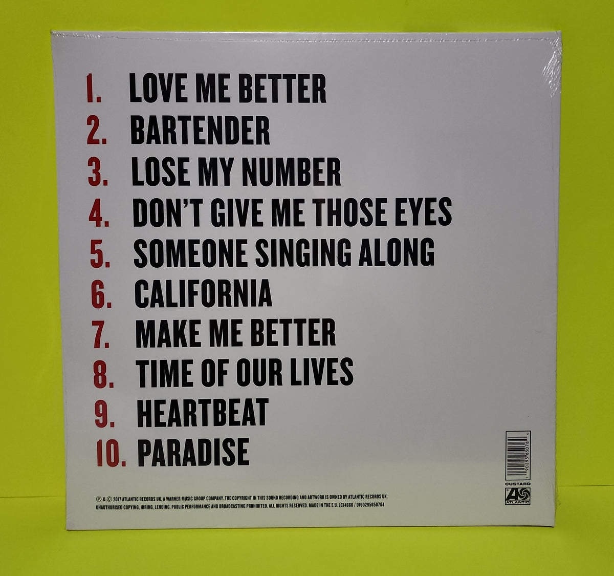 James Blunt - The Afterlove - 2017 - 0190295850784 New - Sealed - Vinyl
