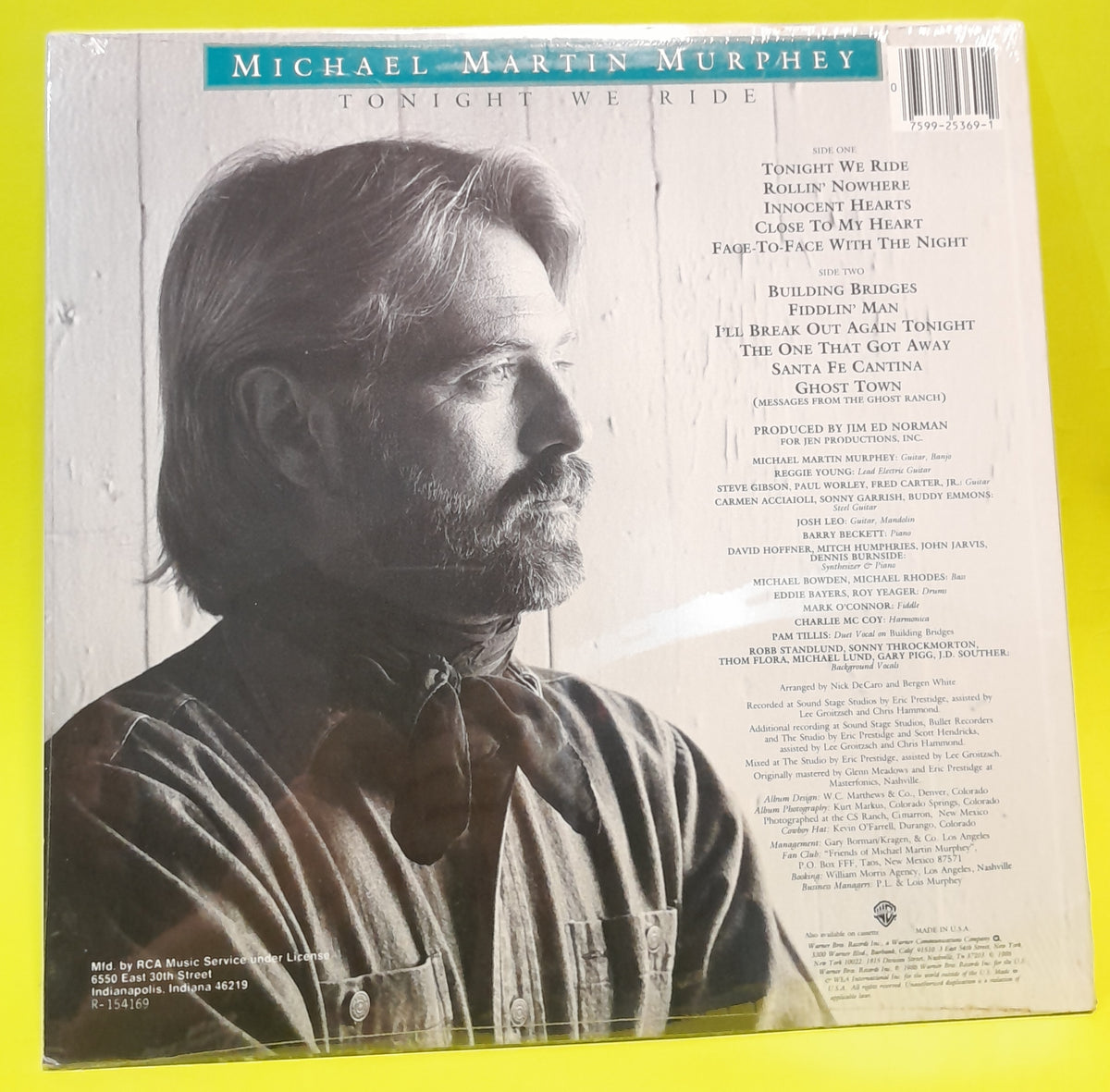 Michael Martin Murphey - Tonight We Ride - 1986 - 92 53691 New - Sealed - Vinyl