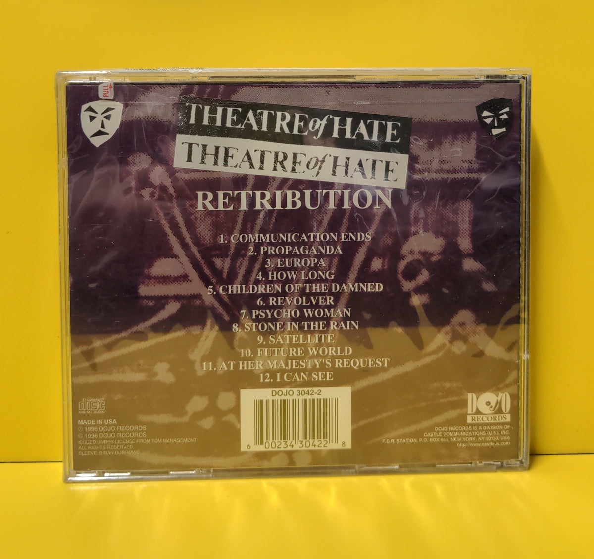 Theatre Of Hate - Retribution - 1996 - DOJO 3042-2 New - Sealed - CDs