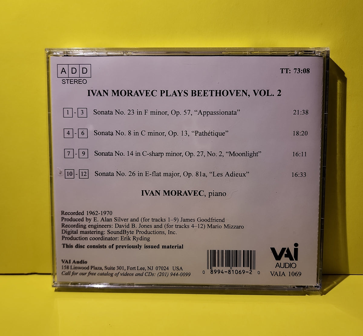Ivan Moravec, Ludwig van Beethoven - Beethoven Piano Sonatas - 1990 - VAIA 1069 Used - NM - CDs