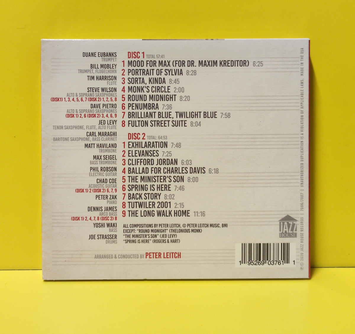 The Peter Leitch New Life Orchestra - New Life - 2020 - 7006/7007 Used - EX - 2xCD