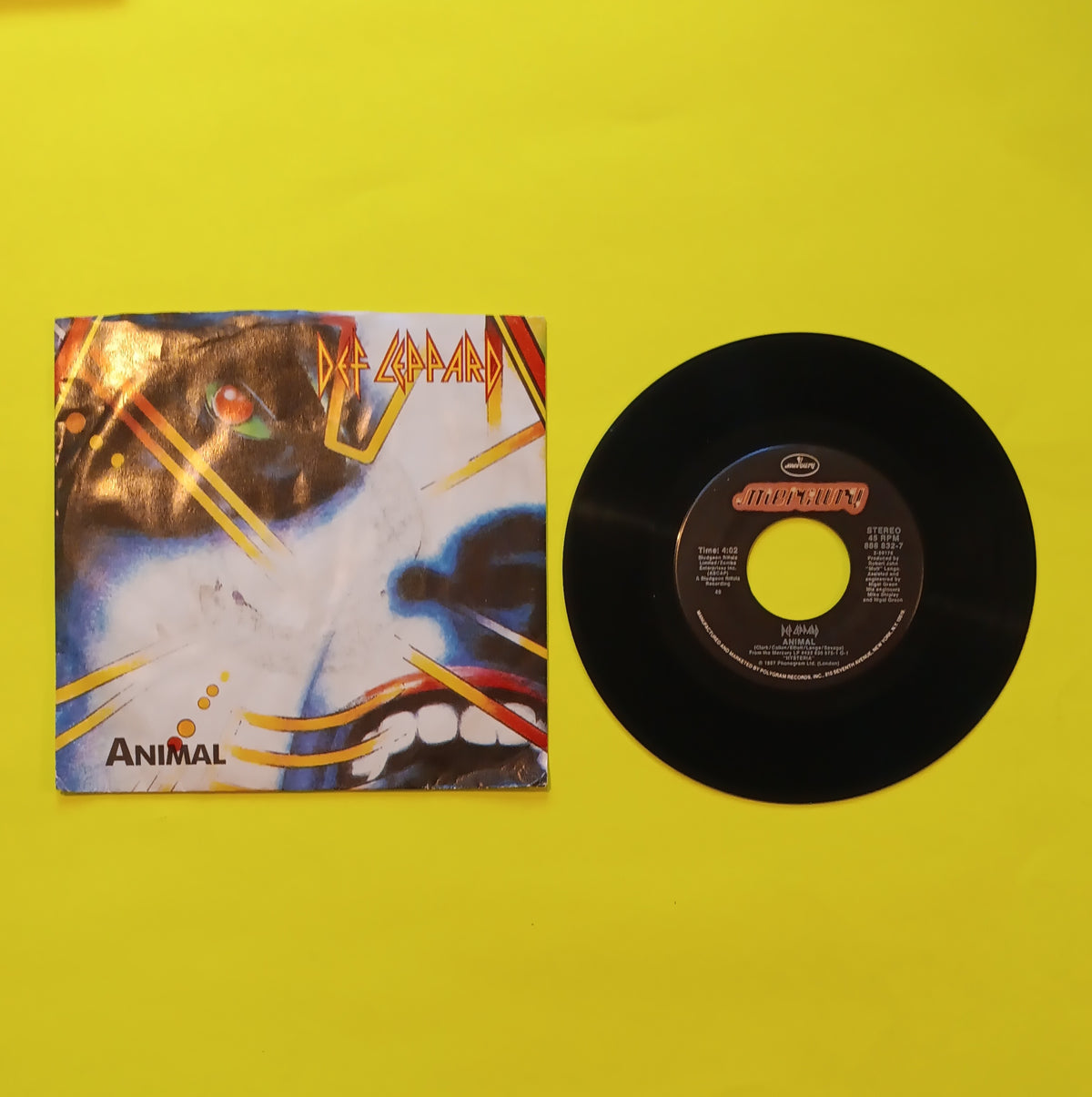 Def Leppard - Animal / I Wanna Be Your Hero 7" - 1987 - 888 832-7 Used - VG++ - Vinyl