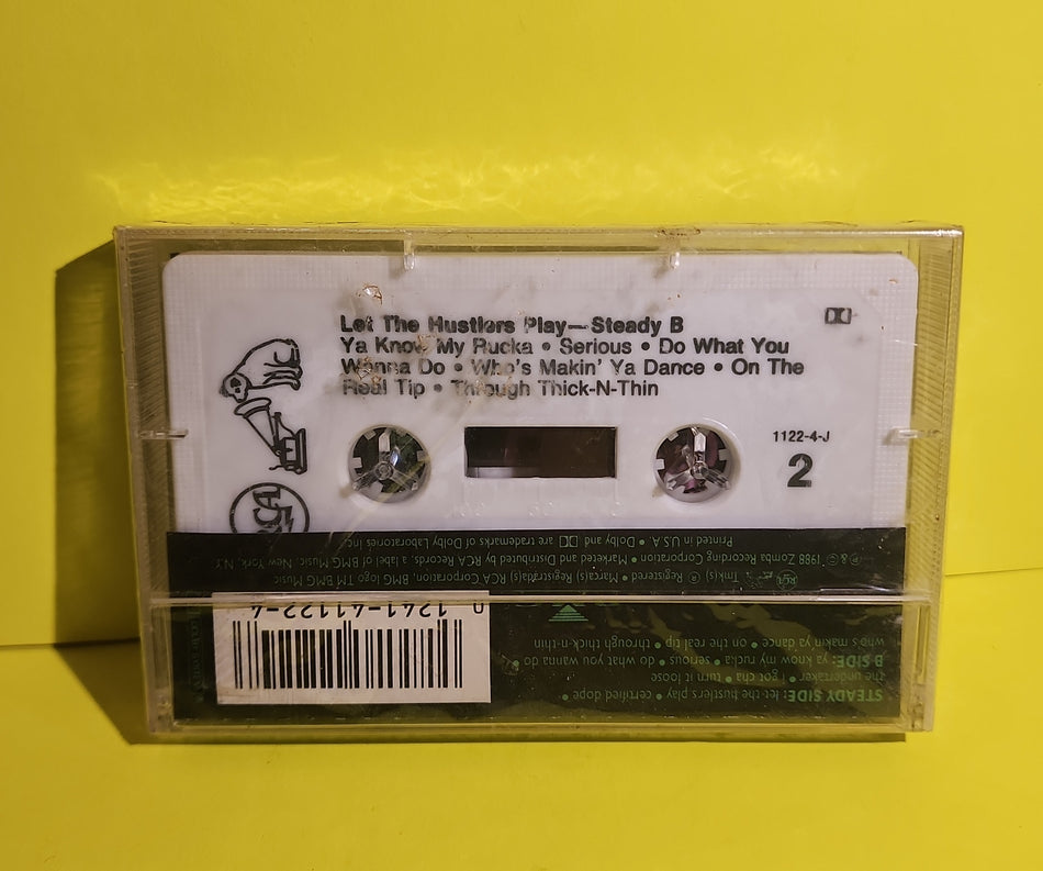Steady B - Let The Hustlers Play - 1988 - 1122-4-J New - Sealed - Cassettes