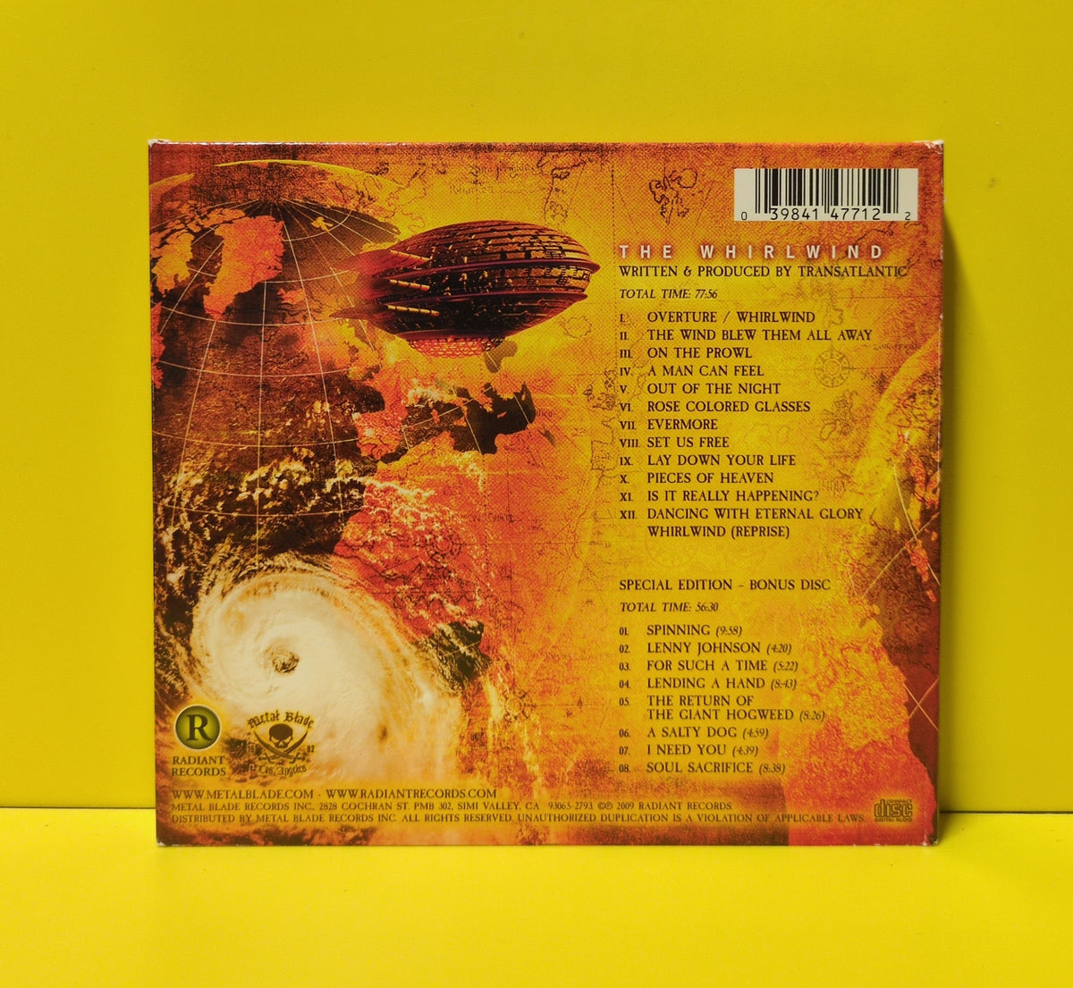 TransAtlantic - The Whirlwind - 2009 - 3984-14771-2 Used - EX - CDs - Bonus Disc