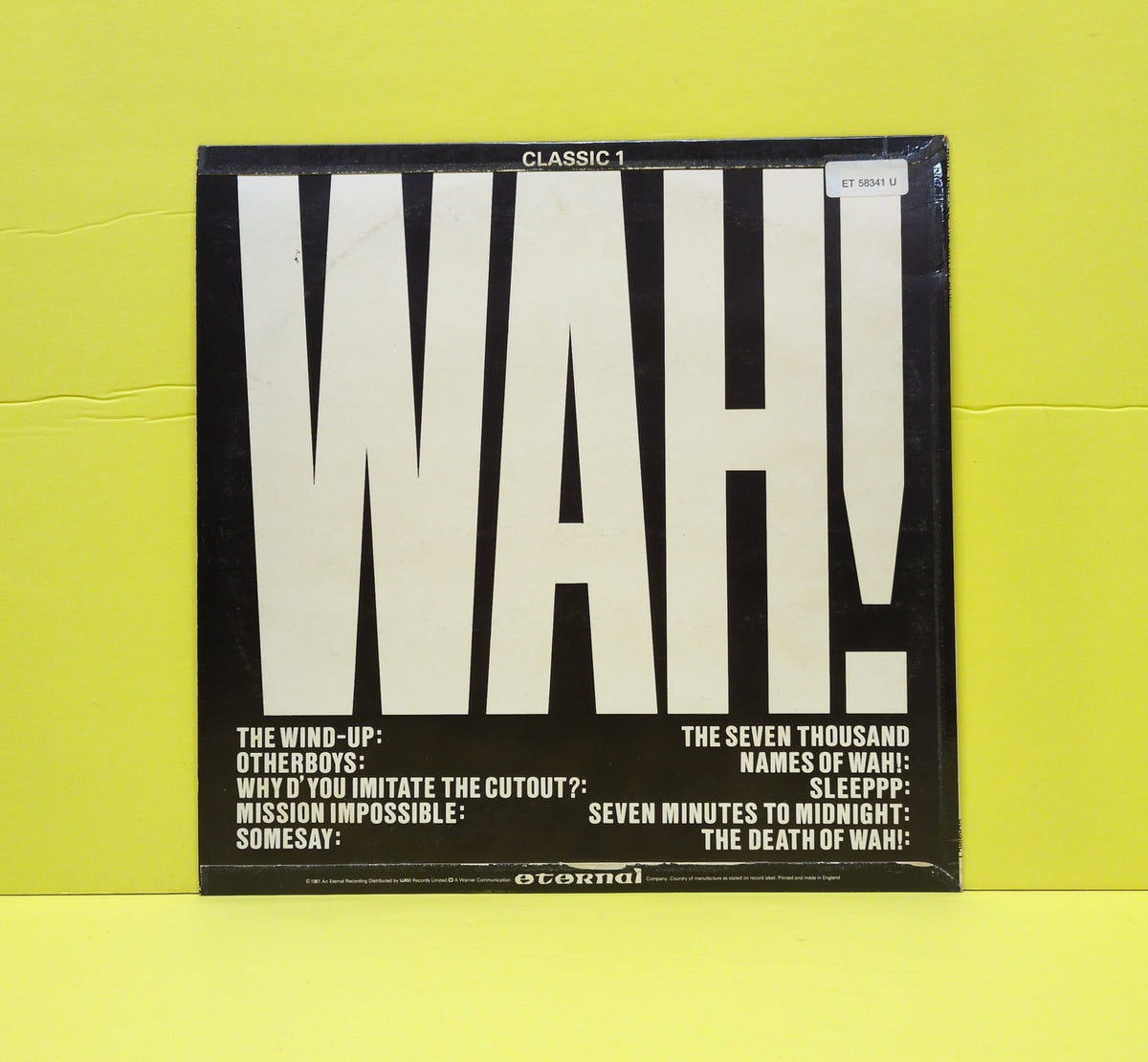 Wah! - Nah=Poo - The Art Of Bluff - 1981 - CLASSIC 1 Used - VG+ - Vinyl - 1st Press