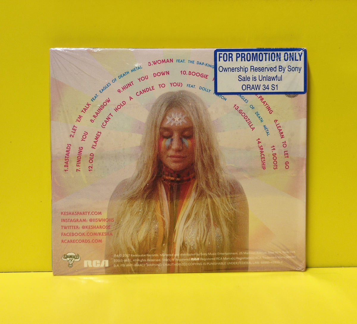 Kesha - Rainbow - 2017 - 88985-45936-2 New - Sealed - CDs - Promo