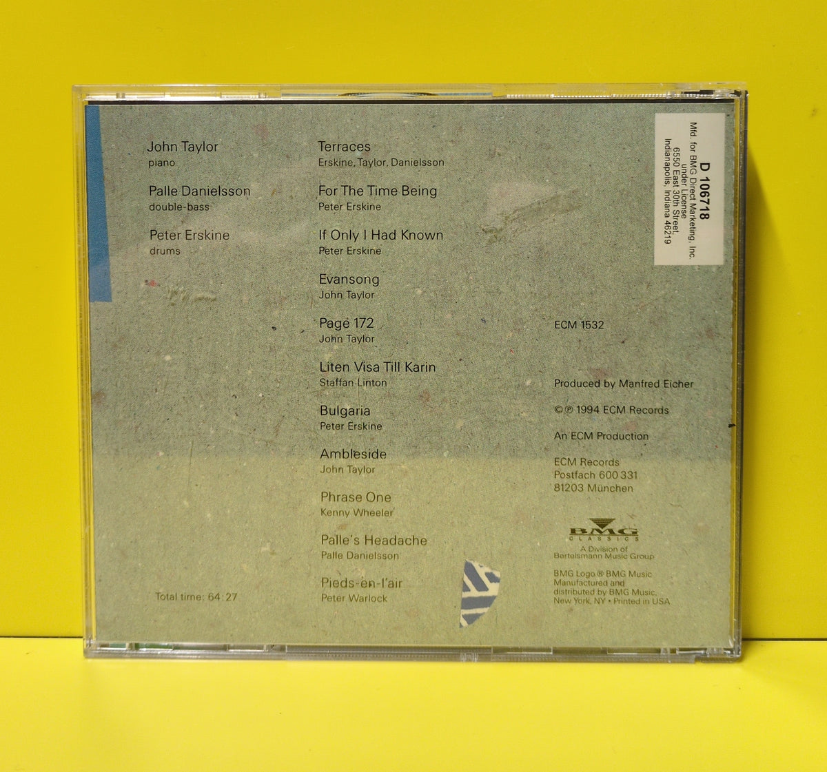 Peter Erskine - Time Being - 1994 - ECM 1532 Used - EX - CDs - Club Edition