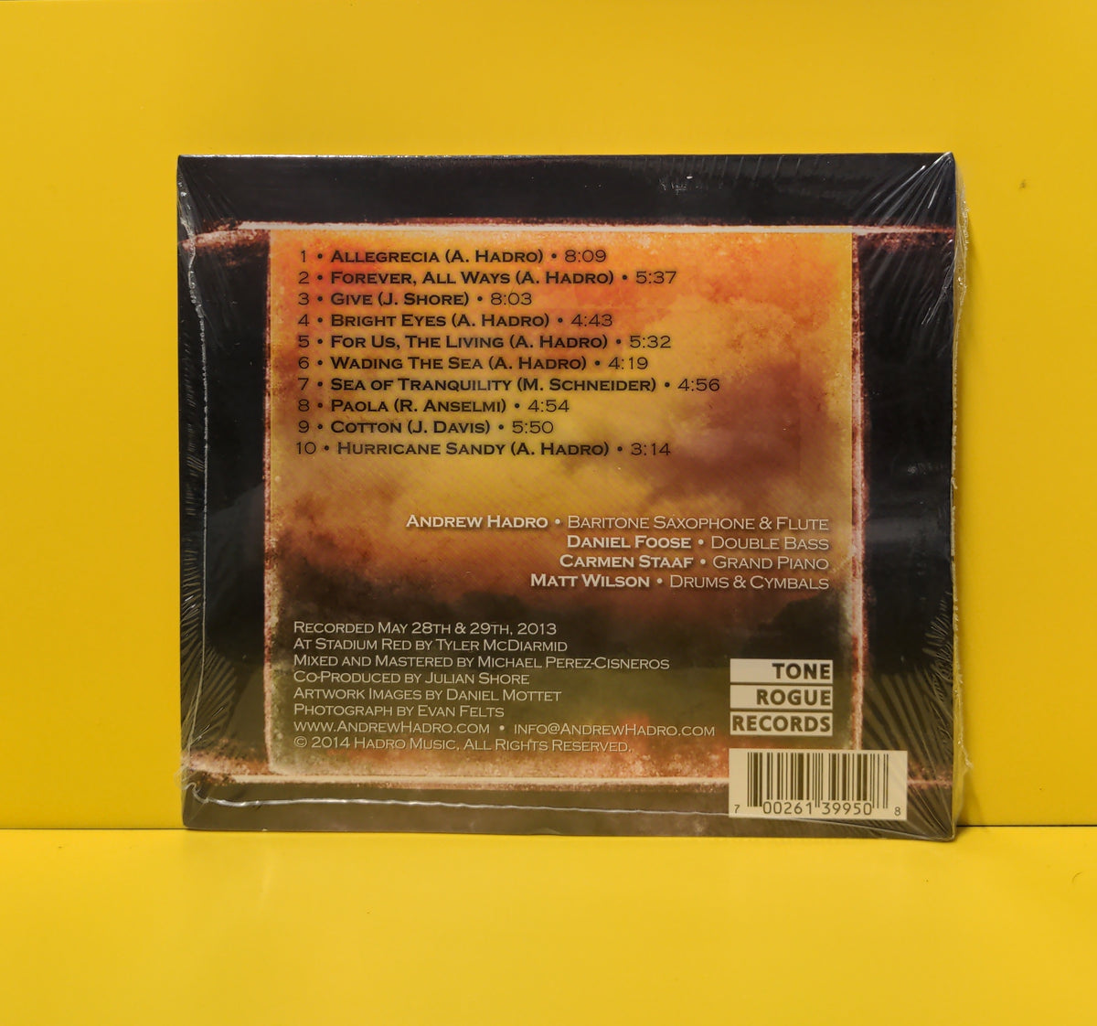Andrew Hadro - For Us, The Living - 2014 - TRR002 New - Sealed - CDs