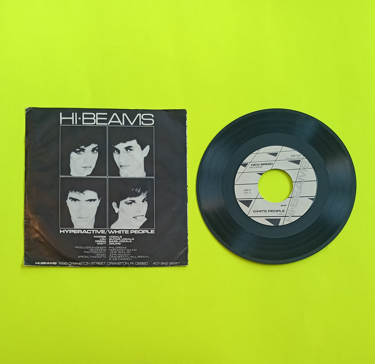 Hi-Beams - Hyperactive / White People - 1981 - 101-1 Used - VG++ - 7" Vinyl