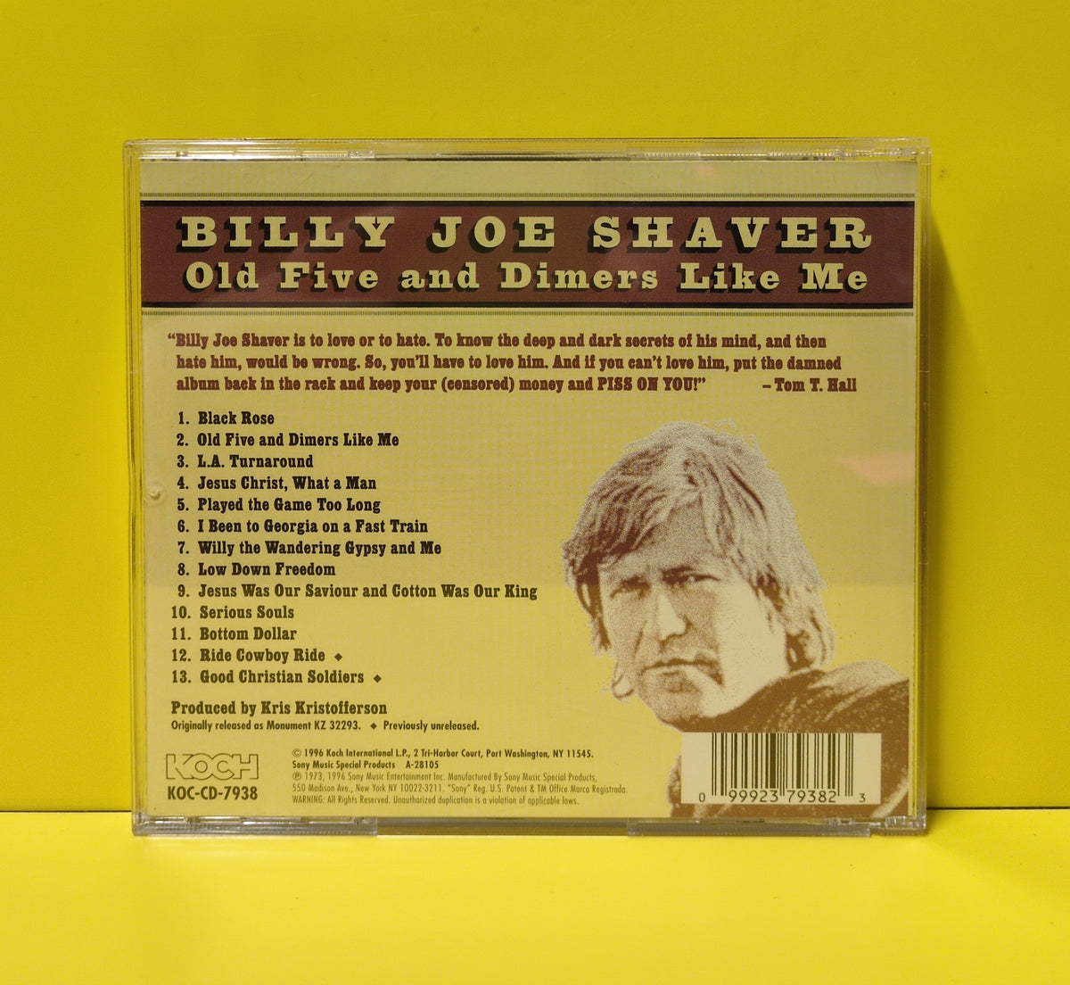 Billy Joe Shaver - Old Five And Dimers Like Me - KOC-CD-7938 Used - EX - CDs - Reissue