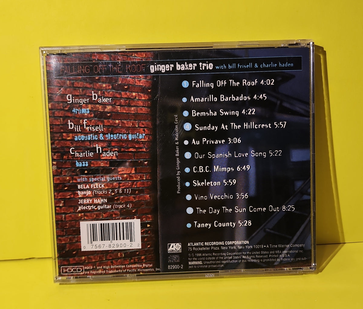 Ginger Baker Trio With Bill Frisell & Charlie Haden - Falling Off The Roof - 1996 - CD 82900 Used - EX - CDs