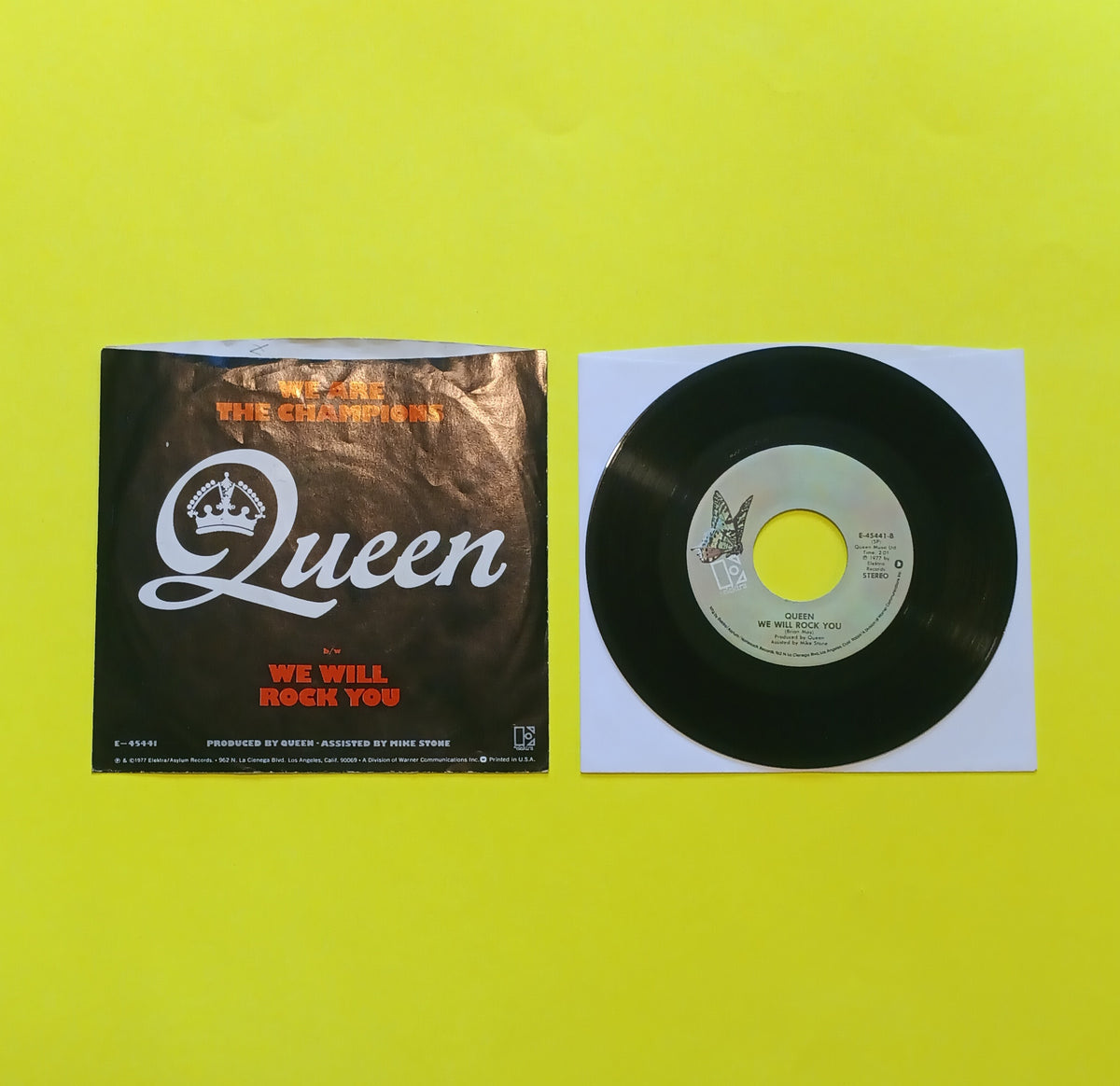 Queen - We Are The Champions 7" - 1977 - E-45441 Used - VG++ - Vinyl