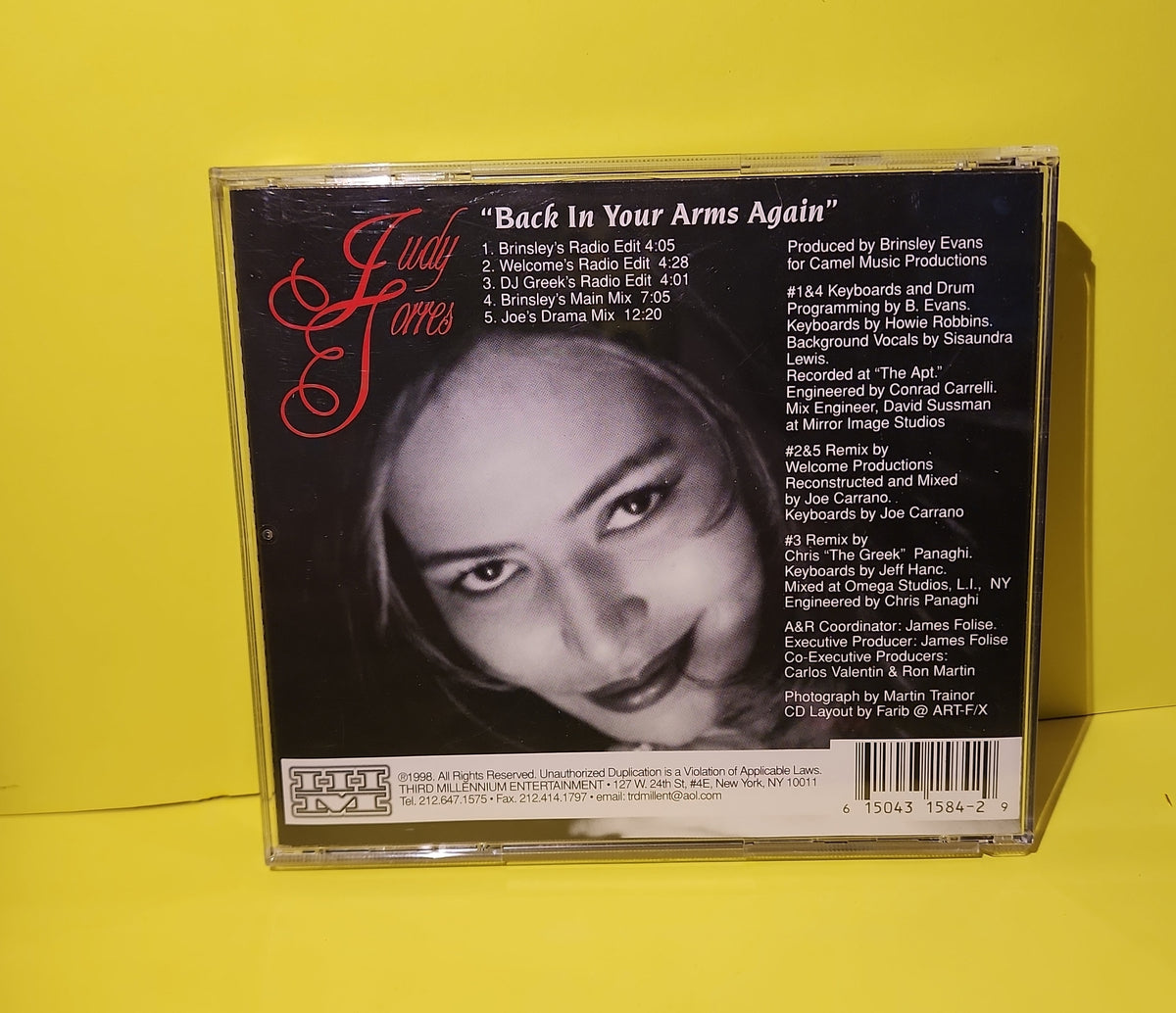 Judy Torres - Back In Your Arms Again / Autographed  - 1998 - TMM-1584-2 Used - EX - CDs