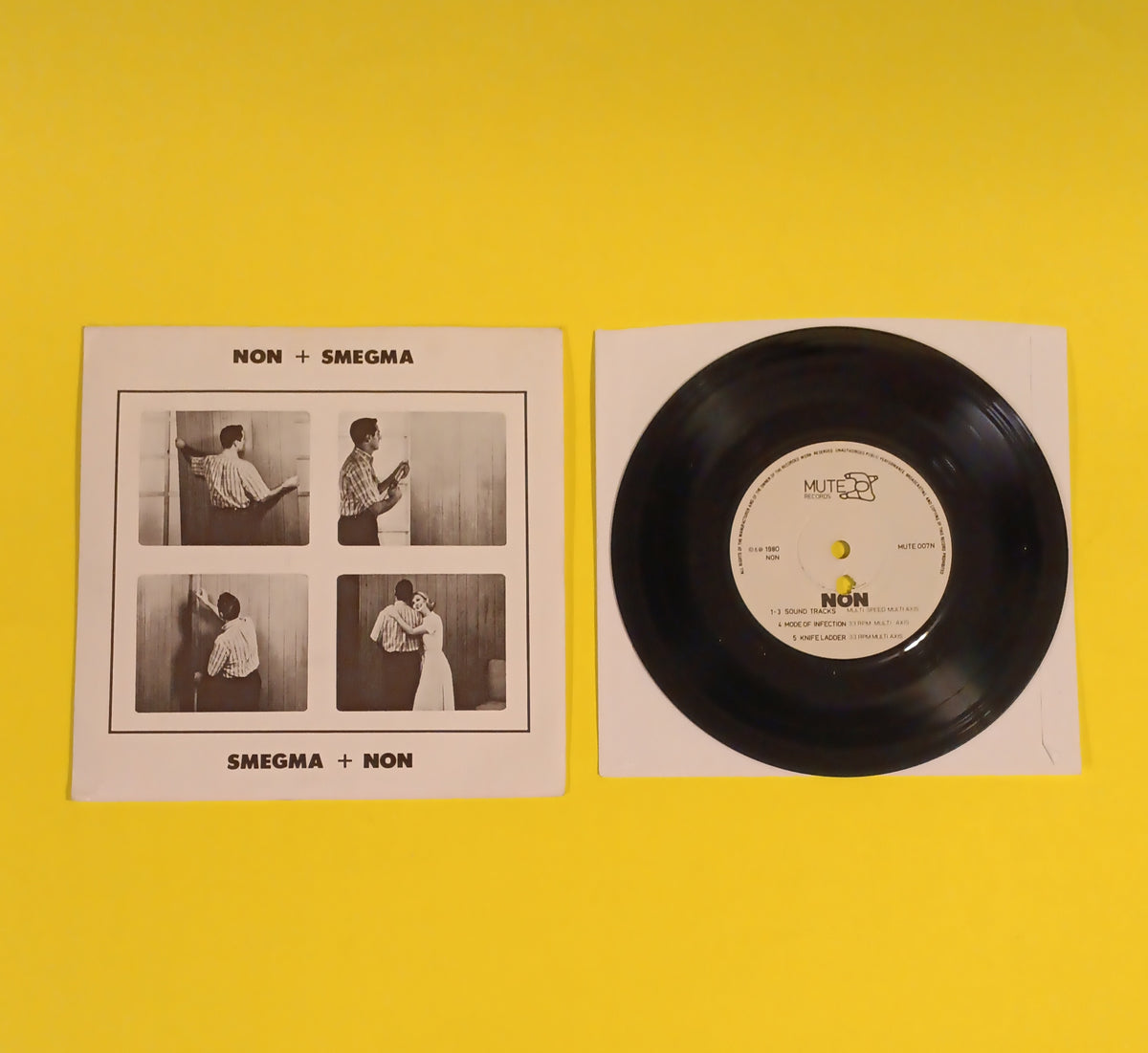 Smegma + Non - NON + Smegma (UK 7") - 1980 - MUTE007 Used - VG++ - Vinyl