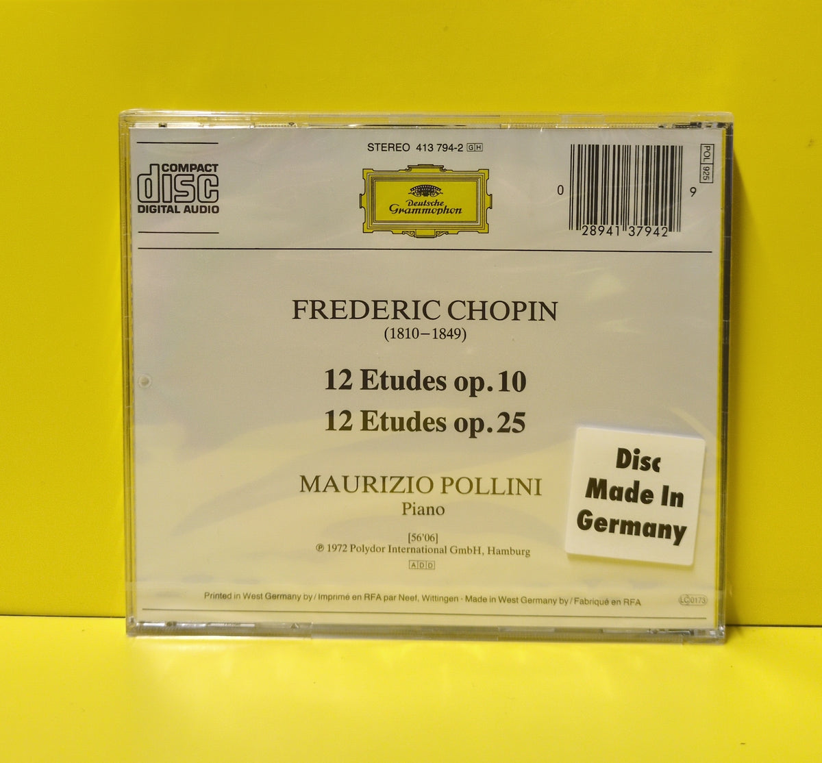 Chopin · Maurizio Pollini - Etudes - 413 794-2 New - Sealed - CDs - Reissue