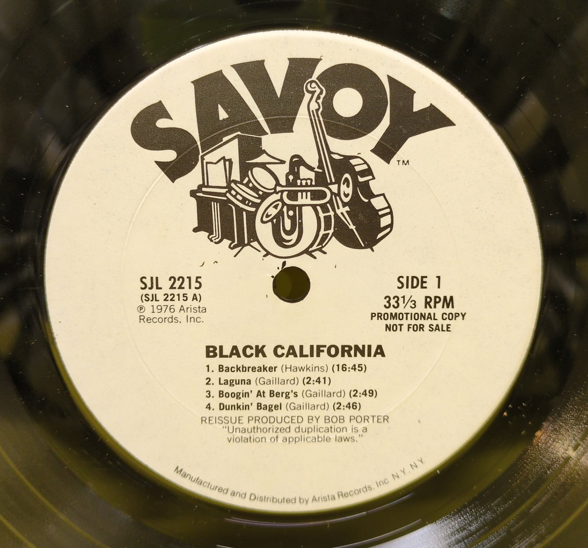 Sonny Criss, Slim Gaillard, Roy Porter Big Band with Eric Dolphy, Helen Humes, Harold Land, Hampton Hawes, Art Pepper - Black California (The Savoy Sessions) - 1976 - SJL 2215 Used - VG++ - Vinyl - Promo
