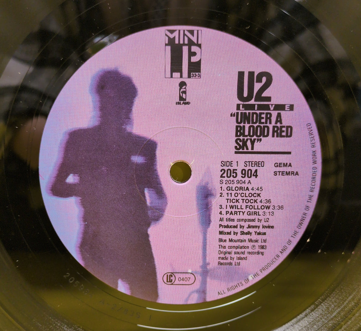 U2 - Live "Under A Blood Red Sky" - 1985 - 205 904-270 Used - VG++ - Vinyl - Germany Import