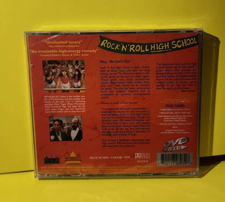 Rock 'N' Roll High School (Widescreen Special Edition) - 1997 - New - DVDs & Blu-Rays