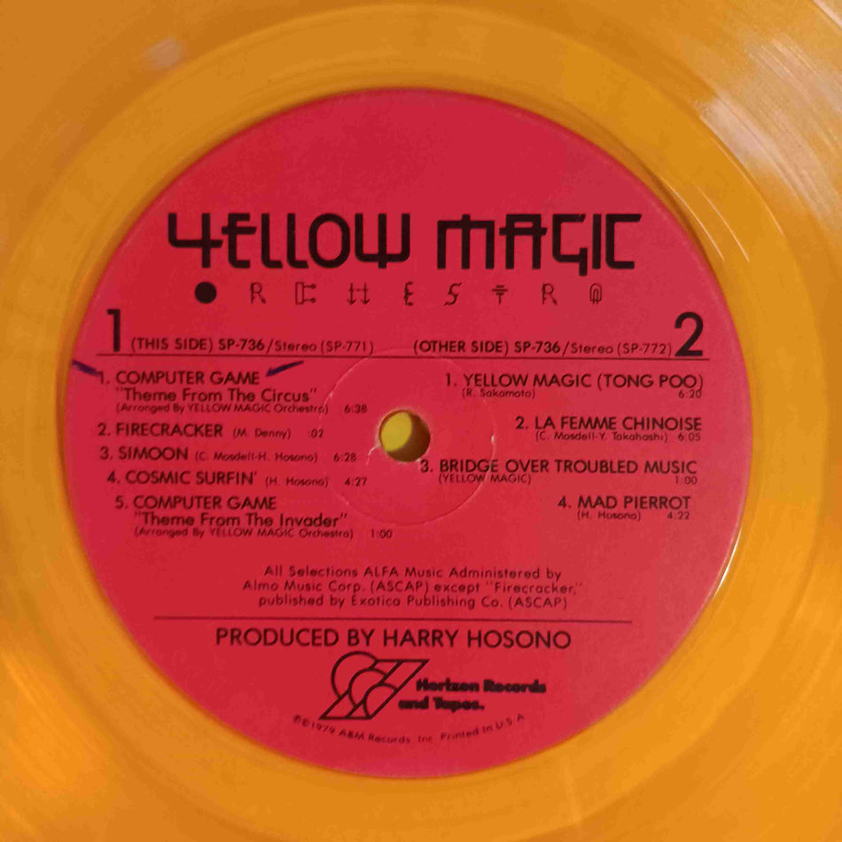 Yellow Magic Orchestra - Self Titled (Yellow Vinyl Red Label Promo) - 1979 - SP 736 Used - VG++ - Vinyl
