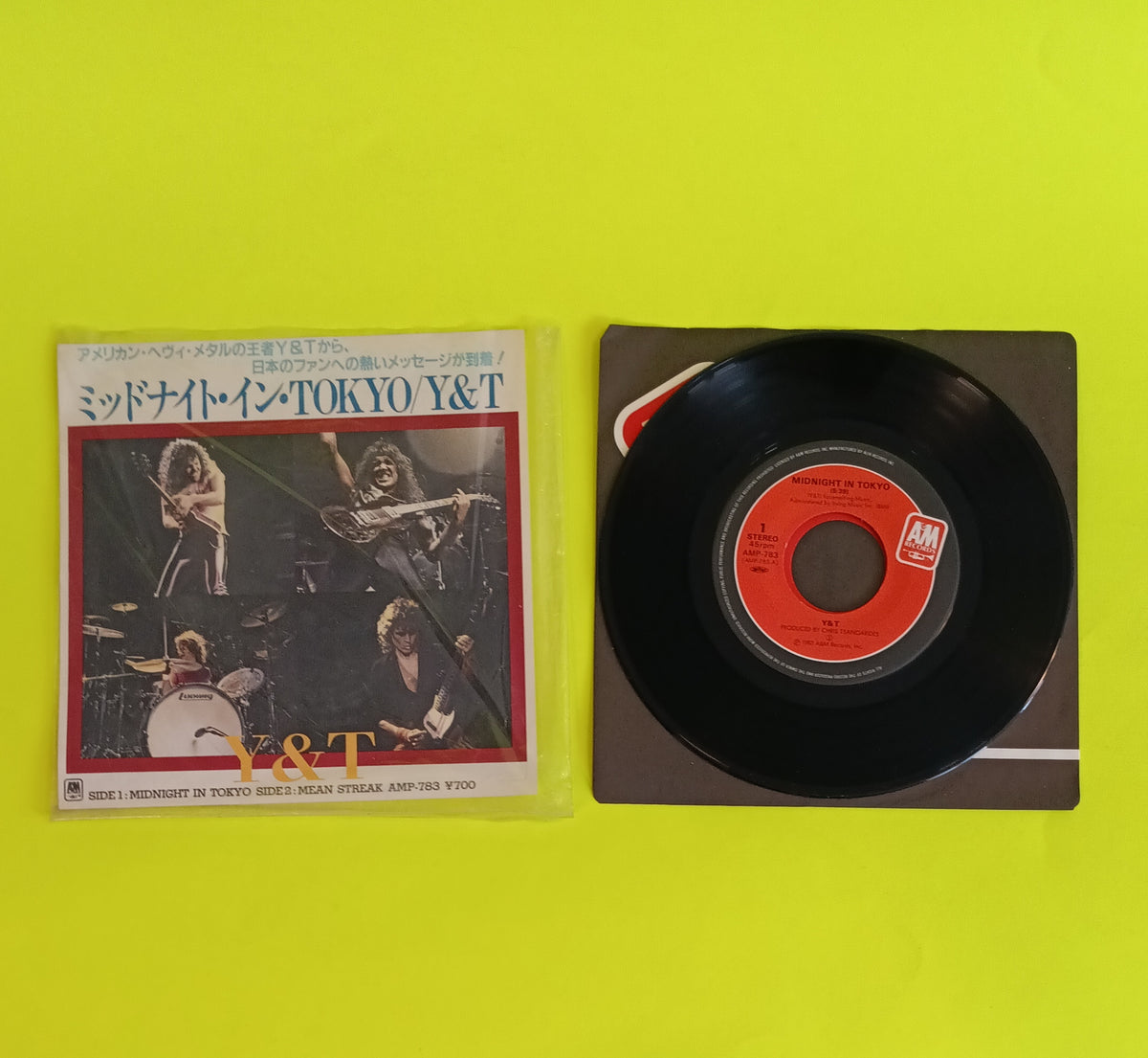 Y & T - Midnight in Tokyo / Mean Streak (Japan 7") - 1983 - AMP 783 Used - VG++ - Vinyl