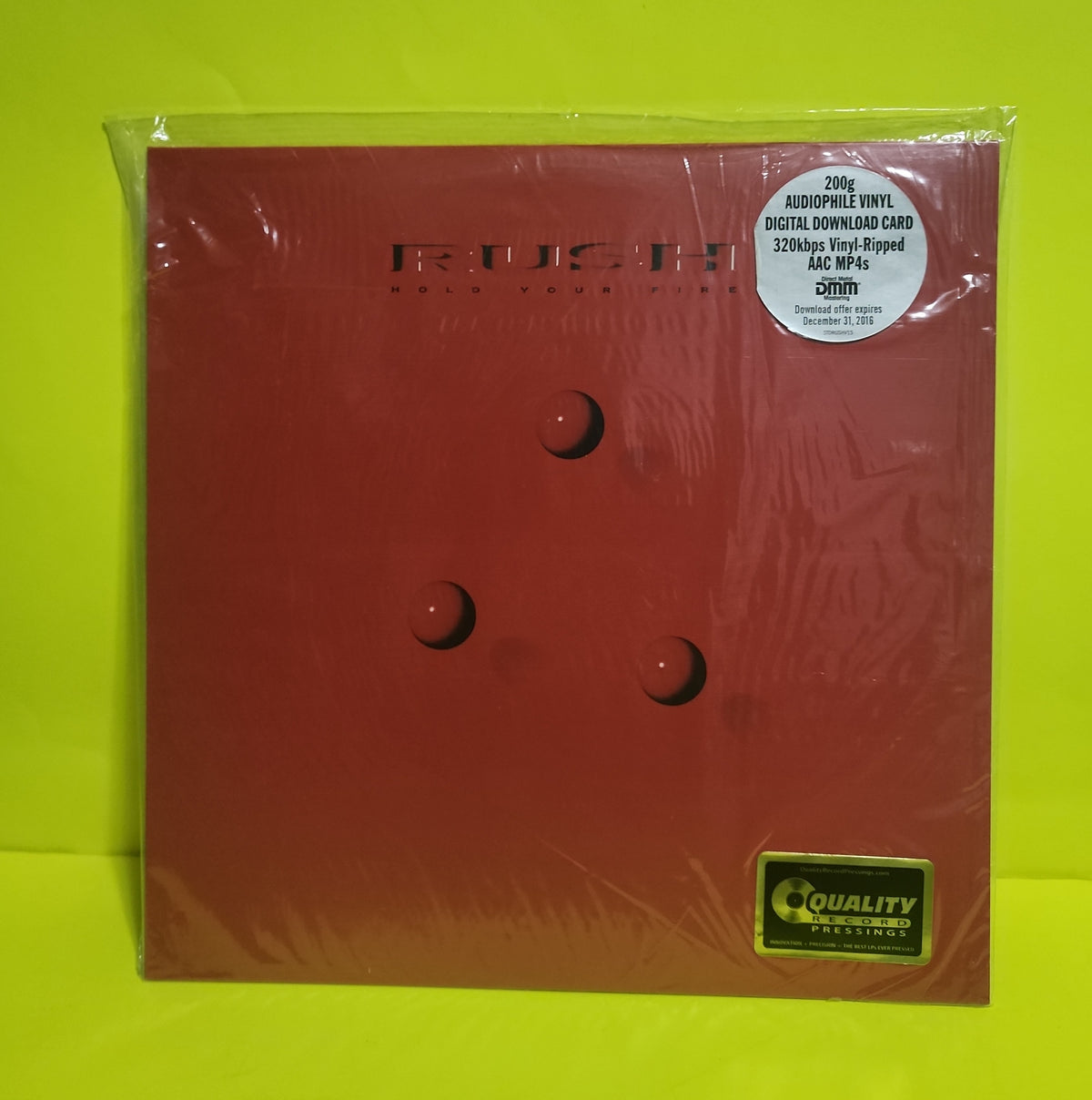 Rush - Hold Your Fire - 2016 - B0022386-01 New - Sealed - Vinyl